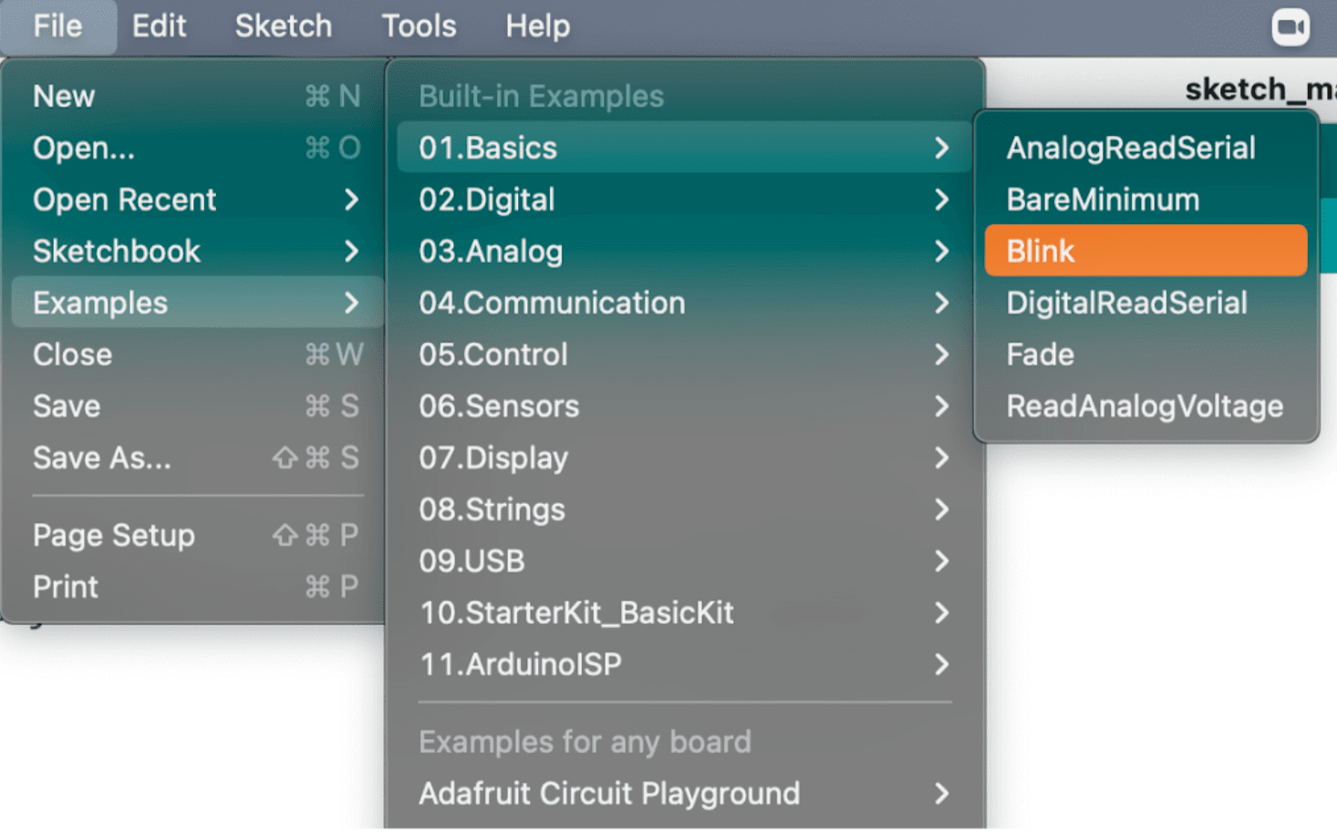 Screenshot of Arduino website
