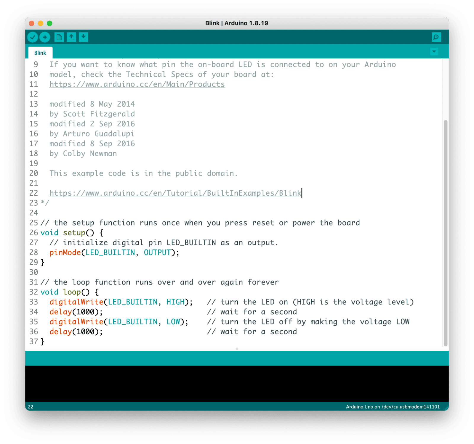 Screenshot of Arduino website